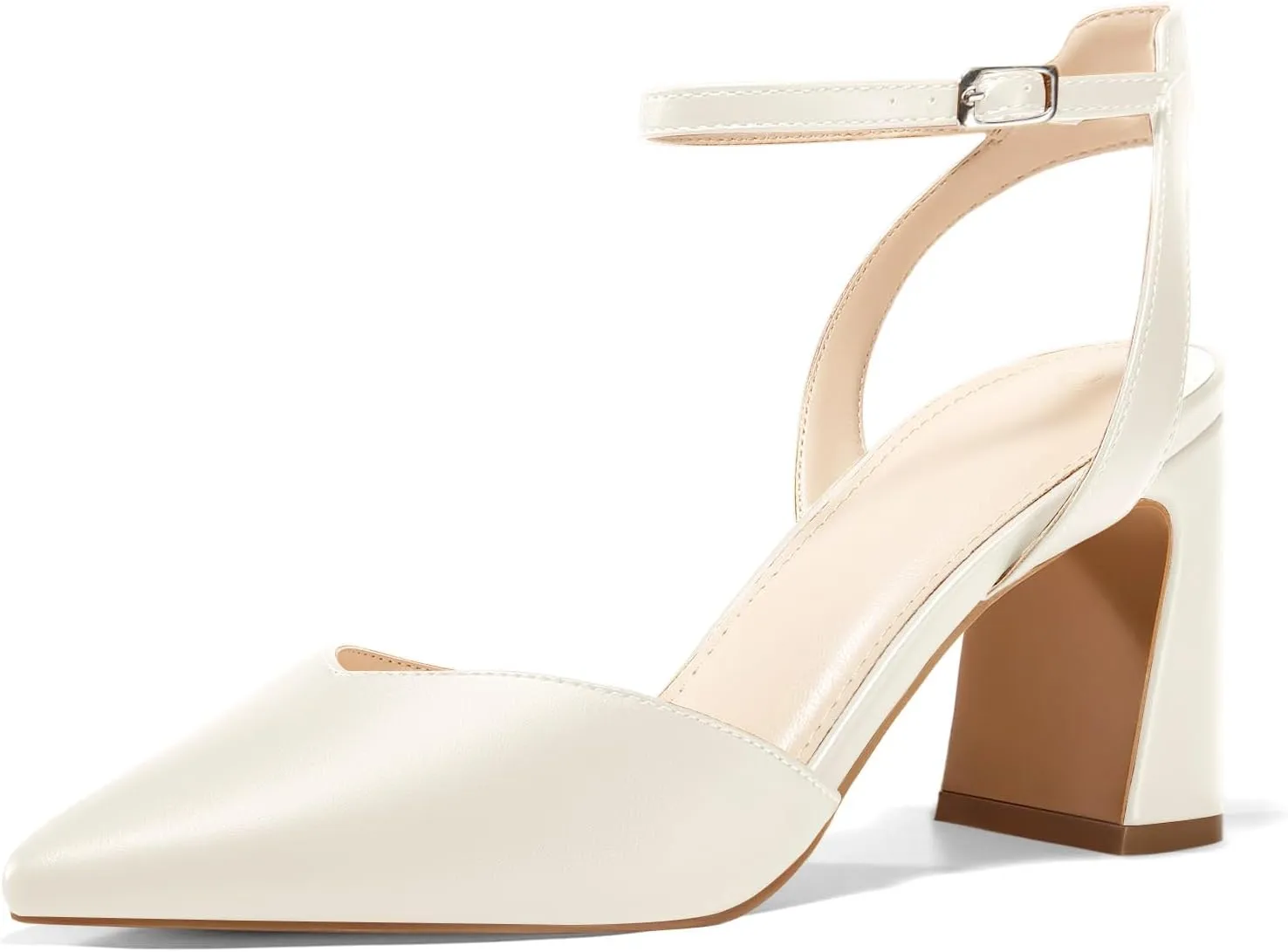 Juliet Holy Womens Closed Toe Heels Chunky Block Heel Ankle Strap Pumps Slingback Heeled Sandals