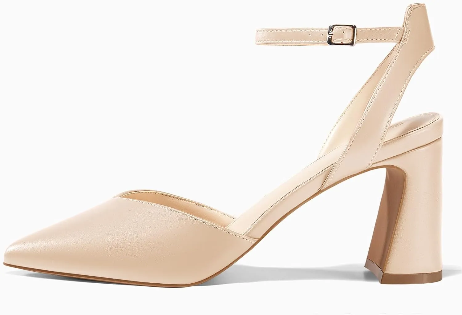 Juliet Holy Womens Closed Toe Heels Chunky Block Heel Ankle Strap Pumps Slingback Heeled Sandals
