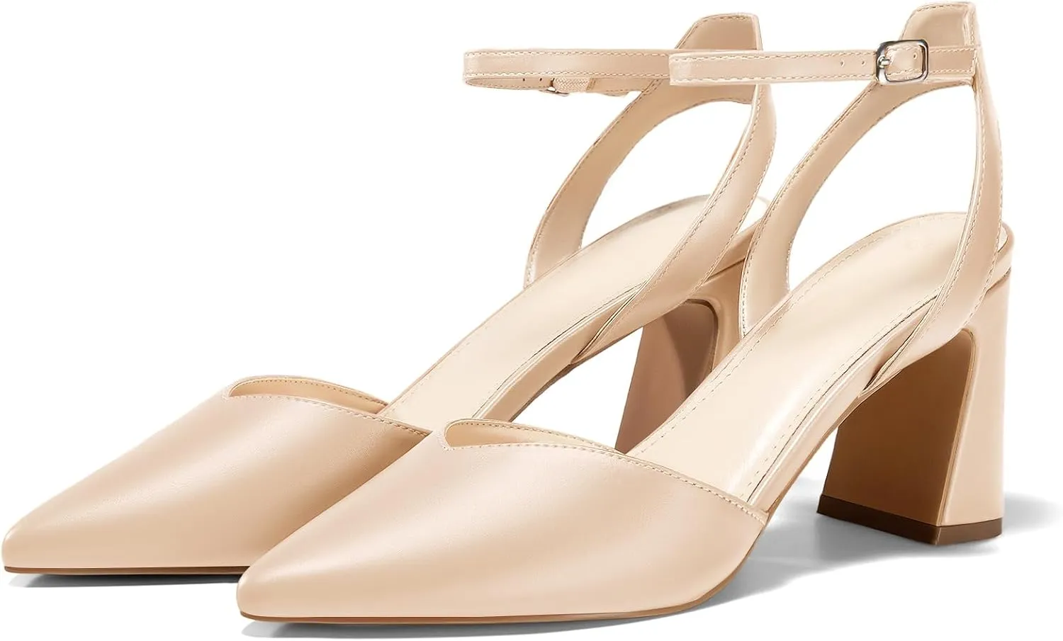 Juliet Holy Womens Closed Toe Heels Chunky Block Heel Ankle Strap Pumps Slingback Heeled Sandals