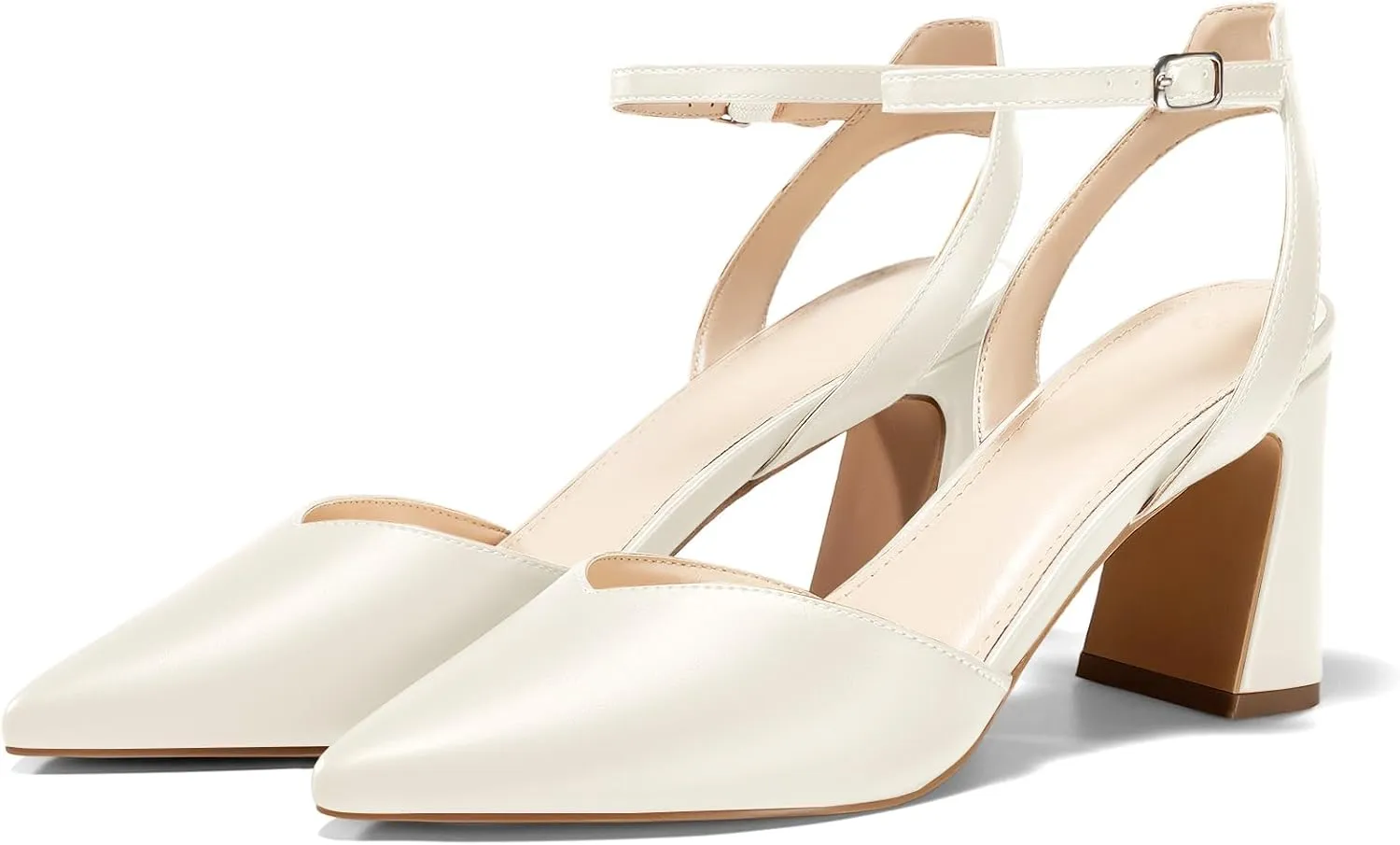 Juliet Holy Womens Closed Toe Heels Chunky Block Heel Ankle Strap Pumps Slingback Heeled Sandals