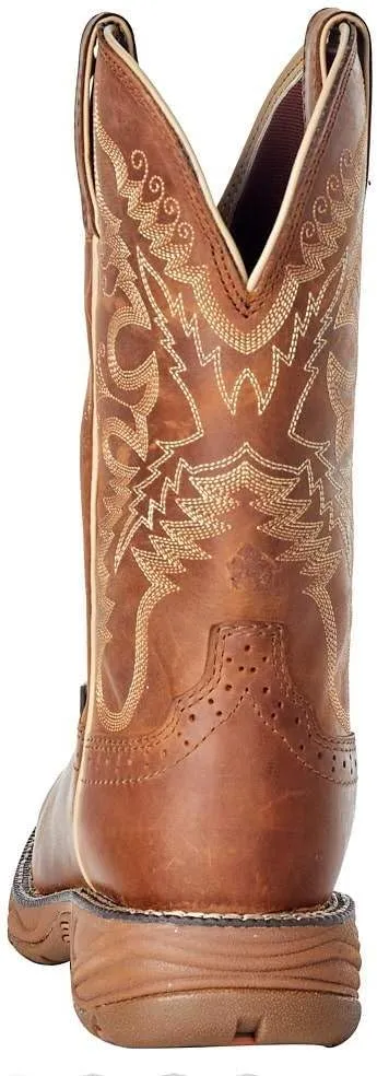 Justin Boot Company Women's Stampede Rush Tan Waterproof Soft Toe Work Boot