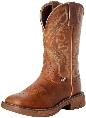 Justin Boot Company Women's Stampede Rush Tan Waterproof Soft Toe Work Boot