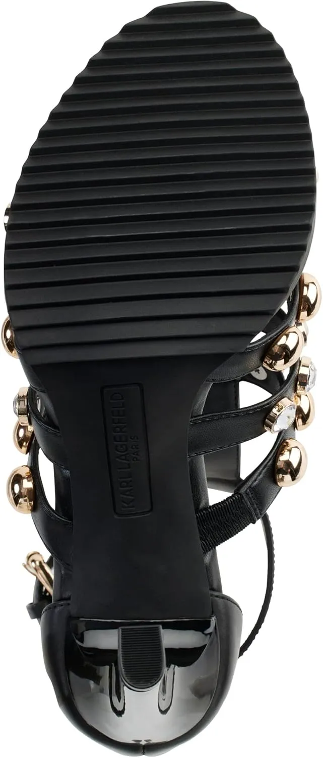 KARL LAGERFELD Women's Brexton T Strap Sandal