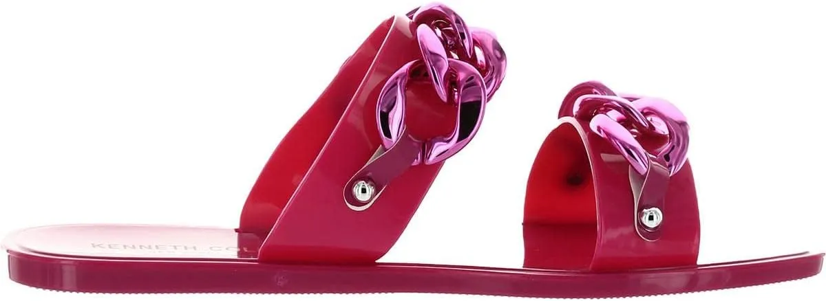 Kenneth Cole Women's Naveen Chain Jelly Flatform Slide Sandal Flat