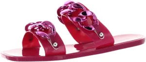 Kenneth Cole Women's Naveen Chain Jelly Flatform Slide Sandal Flat