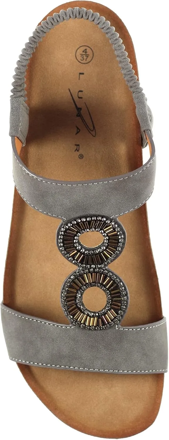 Ladies Barwell Grey Wedged Sandal