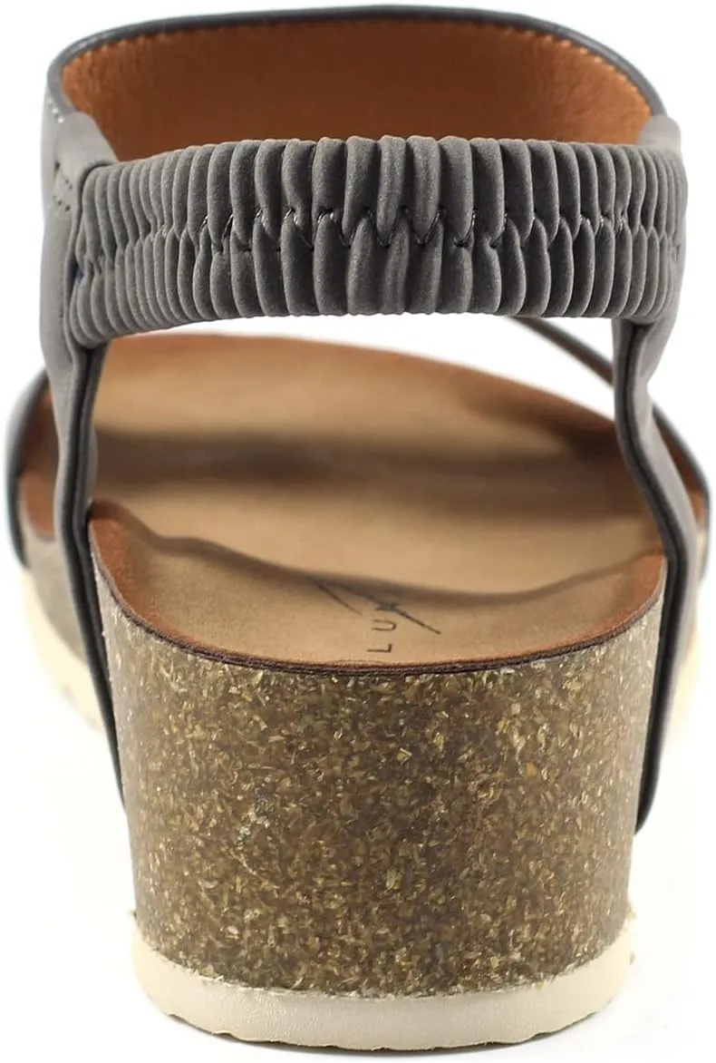 Ladies Barwell Grey Wedged Sandal