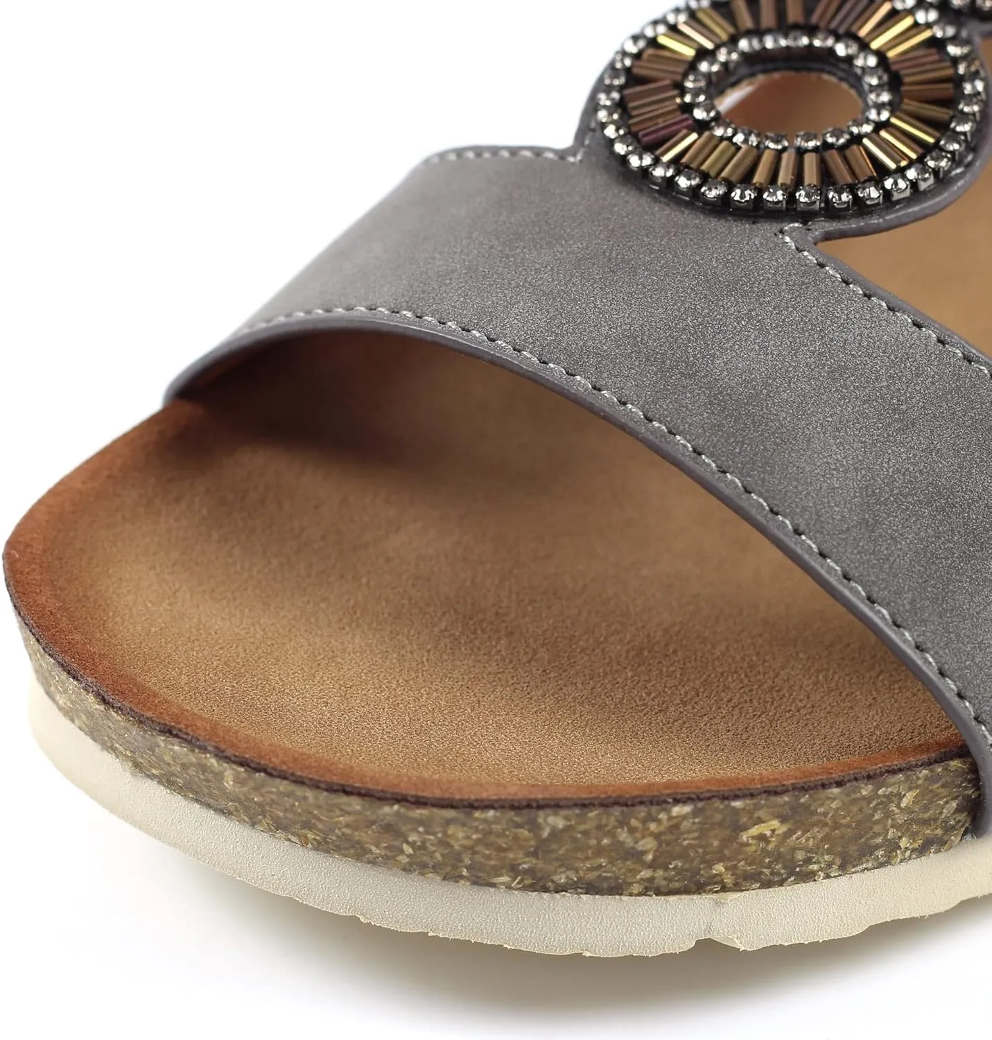 Ladies Barwell Grey Wedged Sandal