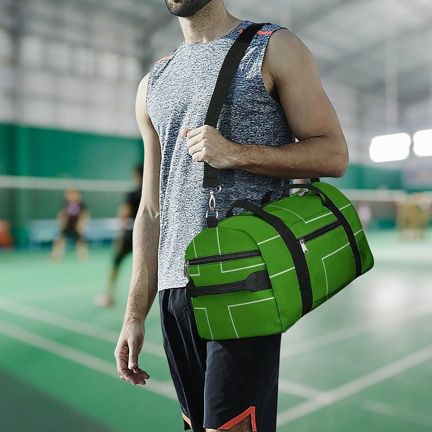 Ladonia Flag Sports Gym Bag for Boys Girls with Wet Pocket Shoe Compartment