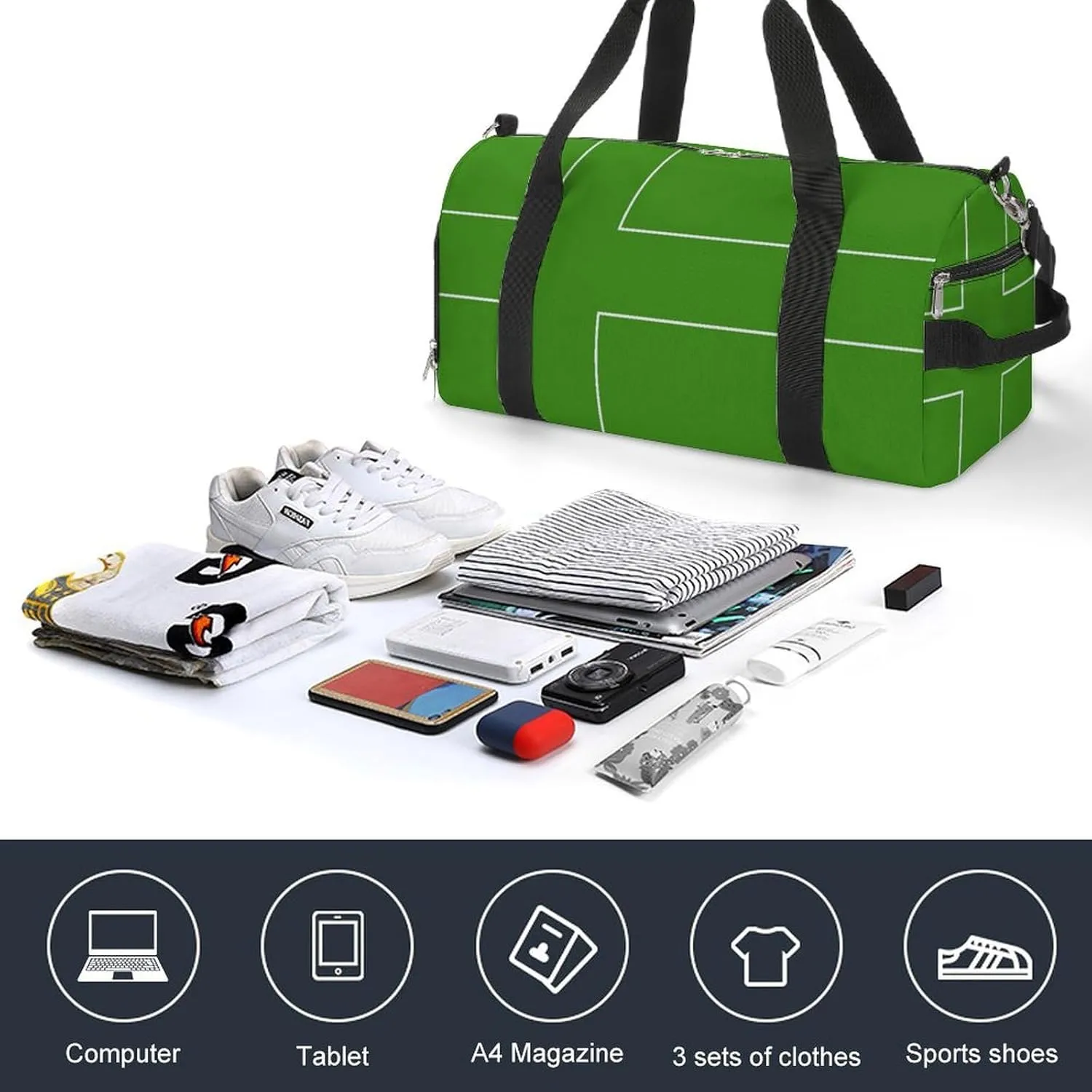 Ladonia Flag Sports Gym Bag for Boys Girls with Wet Pocket Shoe Compartment