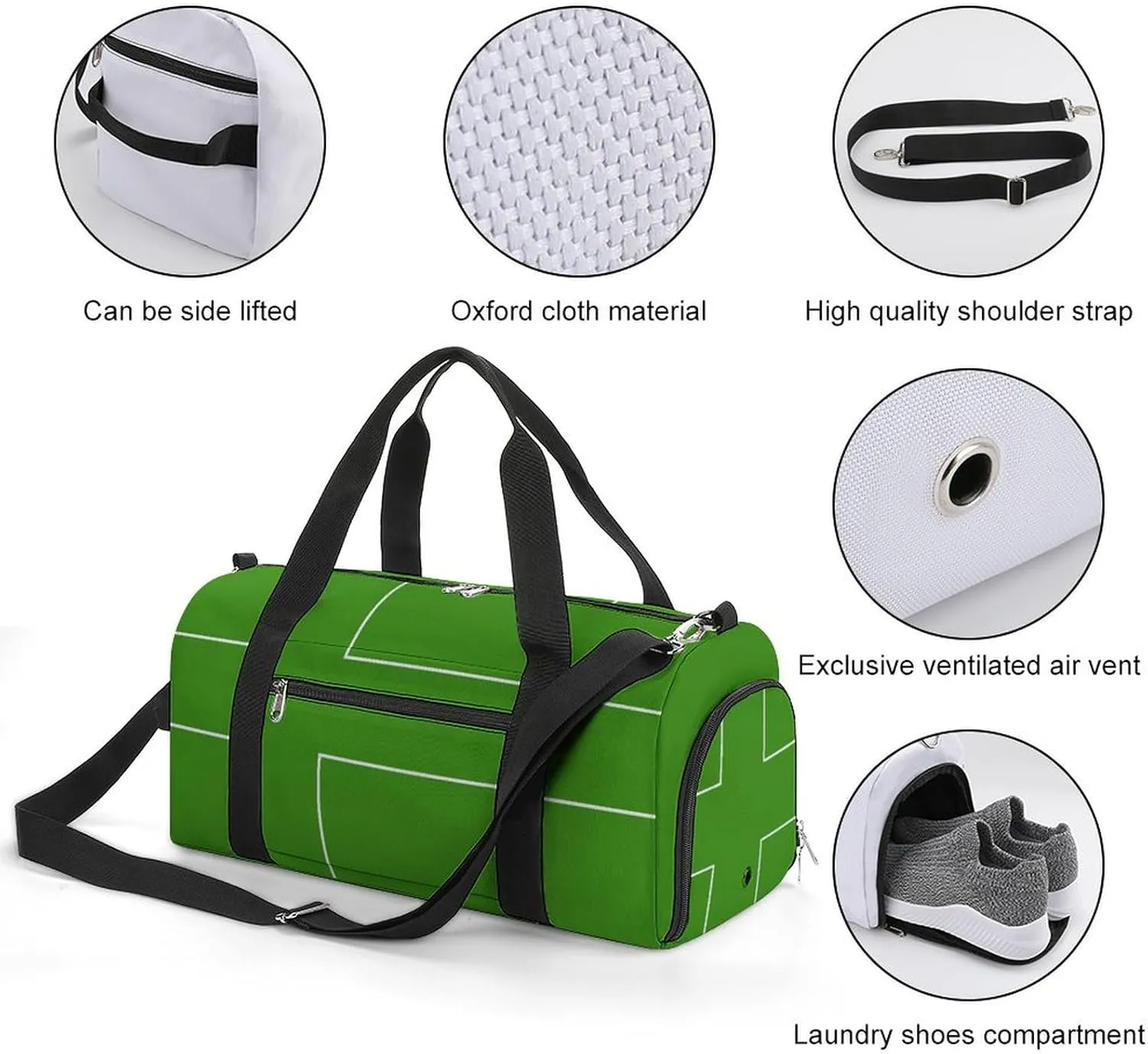 Ladonia Flag Sports Gym Bag for Boys Girls with Wet Pocket Shoe Compartment