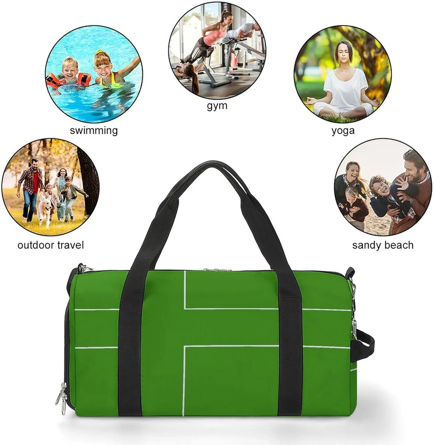 Ladonia Flag Sports Gym Bag for Boys Girls with Wet Pocket Shoe Compartment