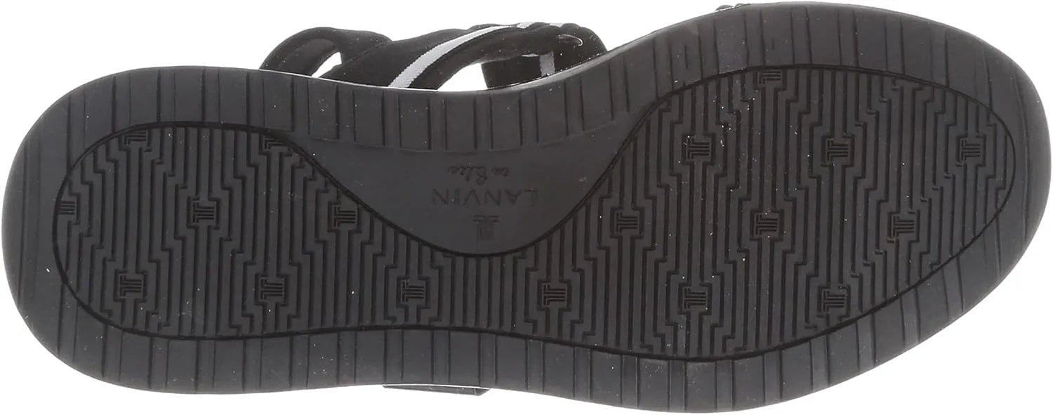 LANVIN en Bleu Women's Platform Back Strap Sandal