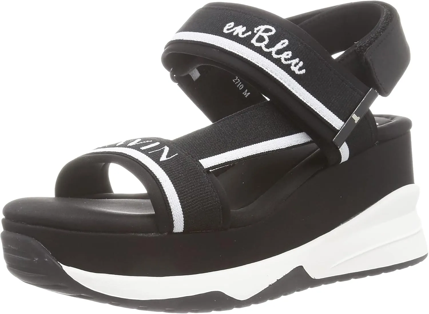 LANVIN en Bleu Women's Platform Back Strap Sandal