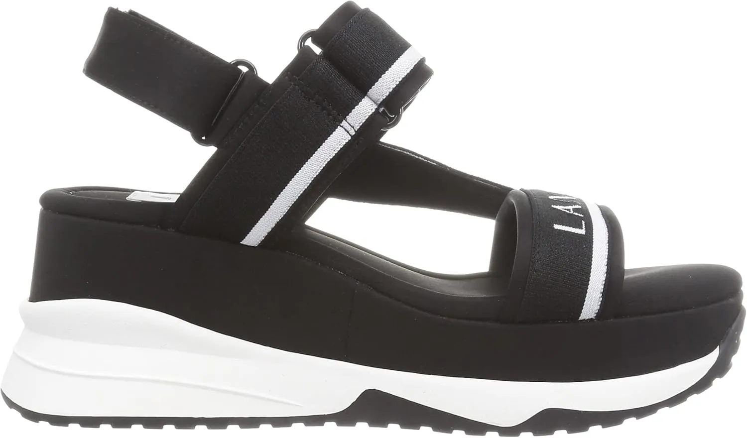 LANVIN en Bleu Women's Platform Back Strap Sandal