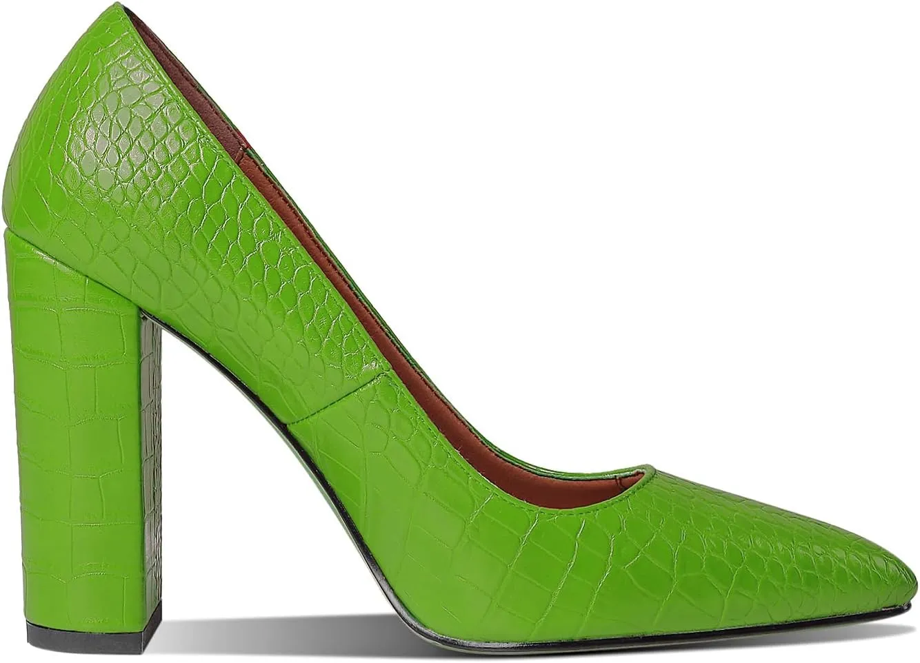 LEHOOR Women Chunky High Heel Pumps Pointed Toe Animal Print Suede Closed Toe Sandals 4 Inch Block Heel Slip On Dress Pumps Shoes Sexy Chic Office Ladies Evening Party 4-11 M US