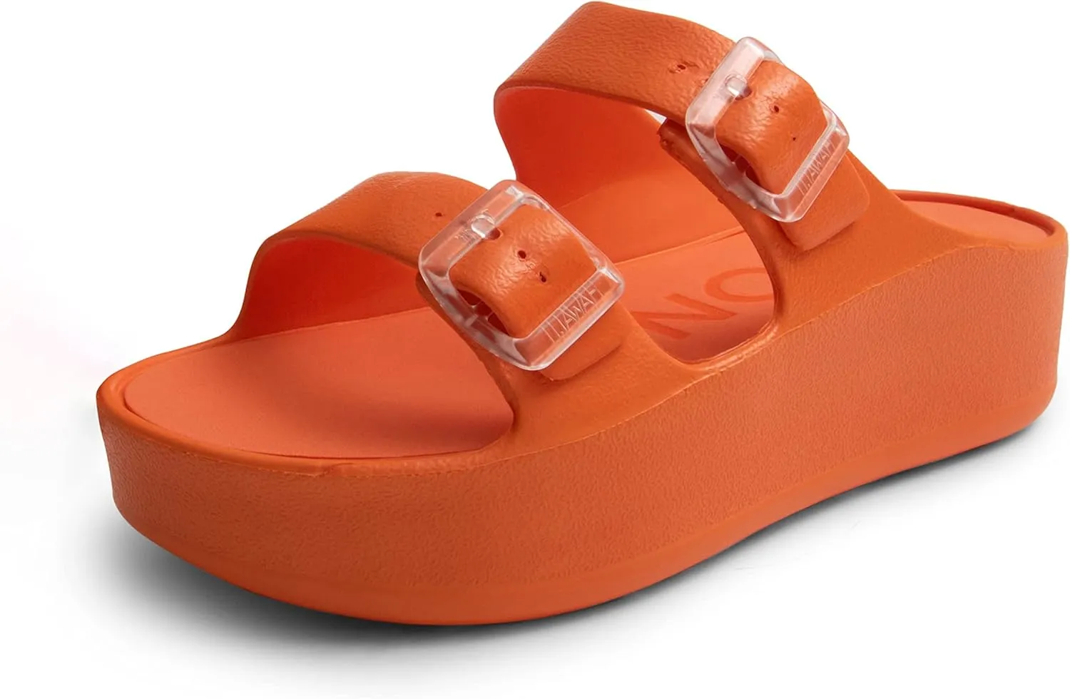 Lemon Jelly Women's Platform Sandals - Casual Double-Buckled Water-Friendly Wedges for Beach - Comfortable, Lightweight Slip-On Sandals for Ladies - Cute, Versatile Chunky Summer Slides