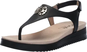 LifeStride Womens Zeeta Metallica T Strap Casual Sandals Casual Low Heel 1-2" - Beige