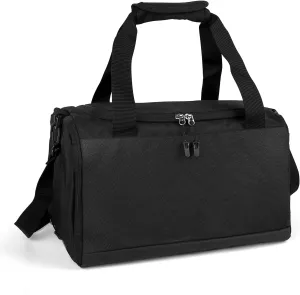 Linkidea Small Duffel Bag for Kids, Soccer, Basketball Sports Equipment Bag with Shoe Compartment, Fit Team Practice or Overnight Travel, 15 X 9 inch Small Gym Bag for Youth, Women (Black)
