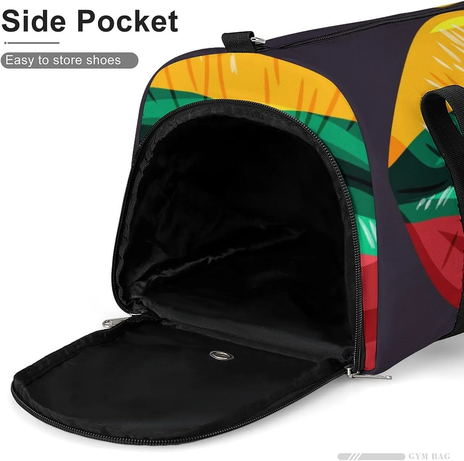Lithuania Flag Lips Sports Duffel Bag with Waterproof Shoe Compartment for Gym and Travel