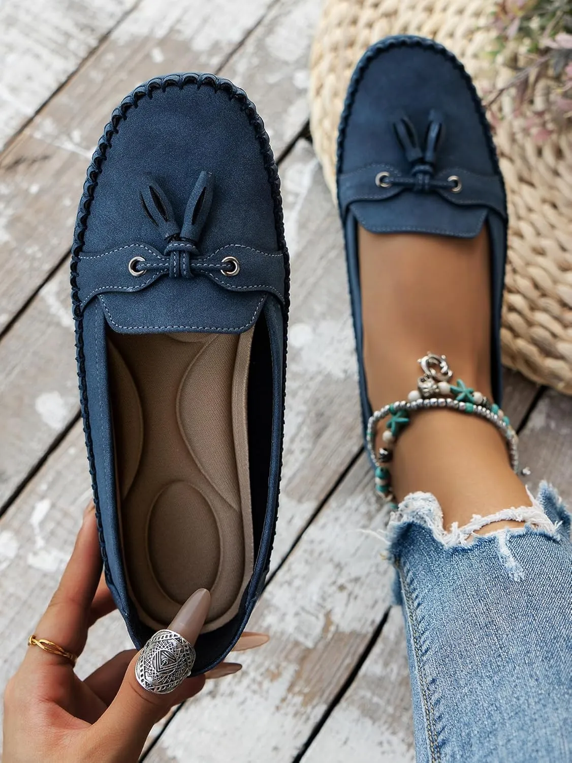 Loafers for Women Business Casual Flats Shoes Comfortable Lightweight Penny Loafers Slip On Work Flats Dress Shoes