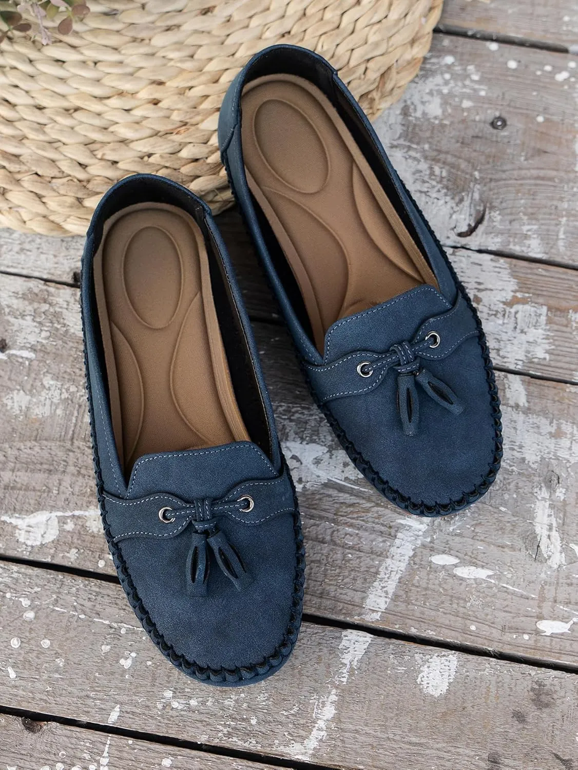 Loafers for Women Business Casual Flats Shoes Comfortable Lightweight Penny Loafers Slip On Work Flats Dress Shoes
