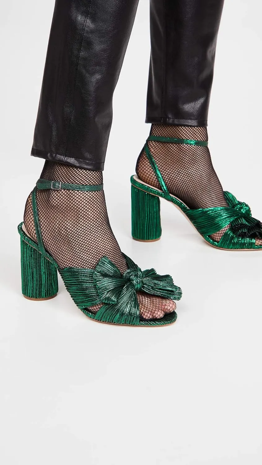 Loeffler Randall Women's Camellia Pleated Bow Heel with Ankle Strap