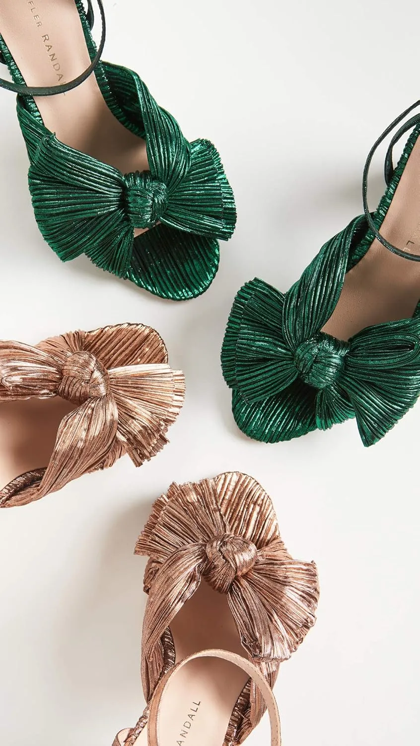 Loeffler Randall Women's Camellia Pleated Bow Heel with Ankle Strap