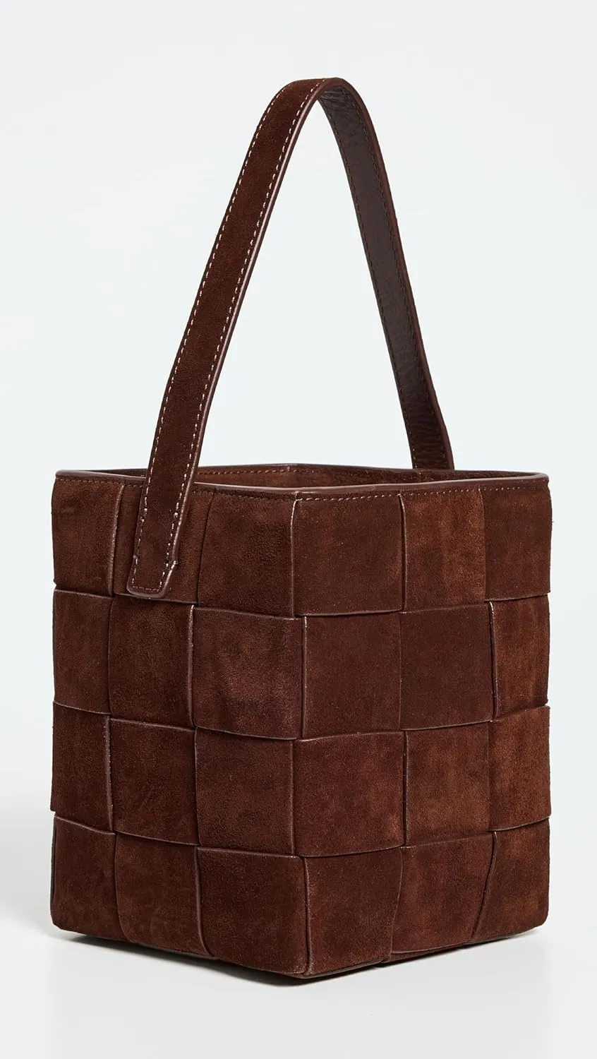 Loeffler Randall Women's Laith Wide Woven Top Handle Bucket Bag