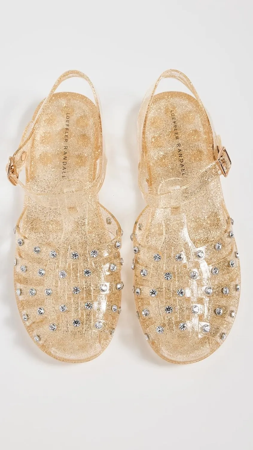Loeffler Randall Women's Rhys Jelly Sandals with Studs
