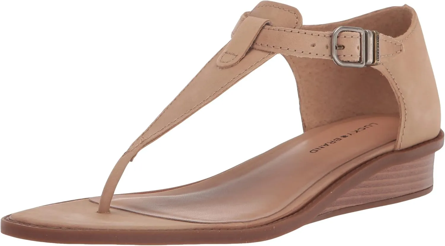 Lucky Brand Women's Annamae T-Strap Sandal Wedge