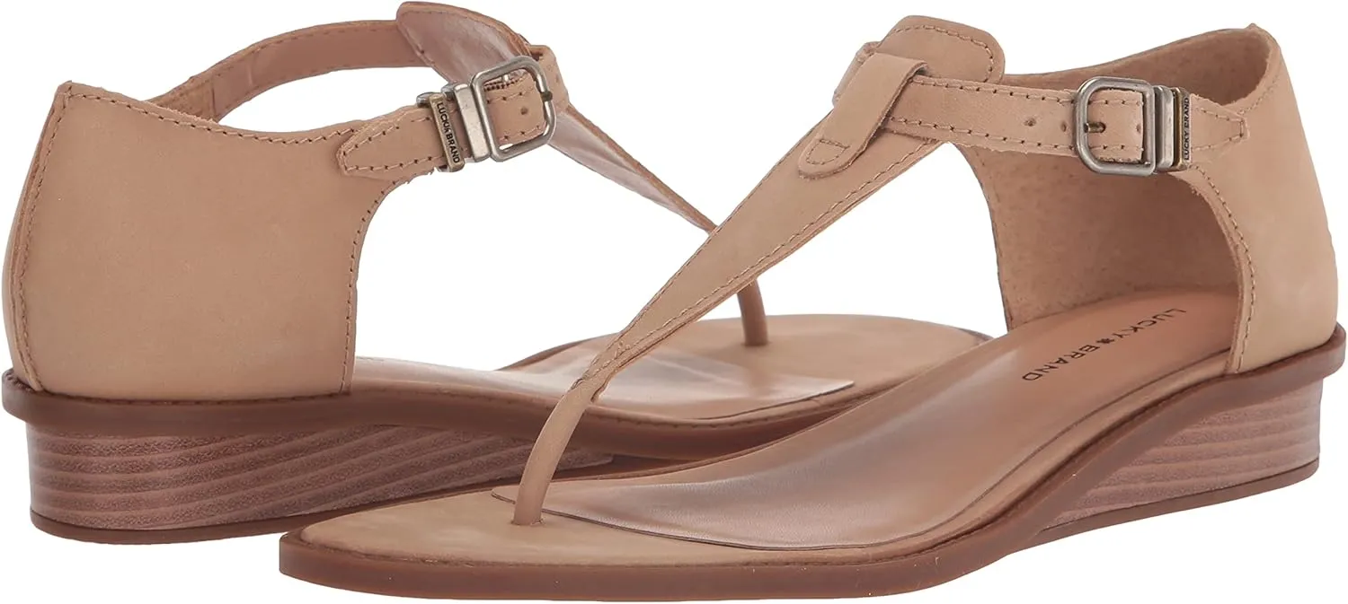 Lucky Brand Women's Annamae T-Strap Sandal Wedge