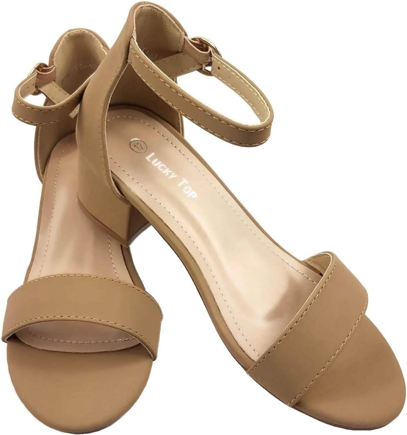 Lucky Top Girls Dress Sandal Low Heel Ankle Strap