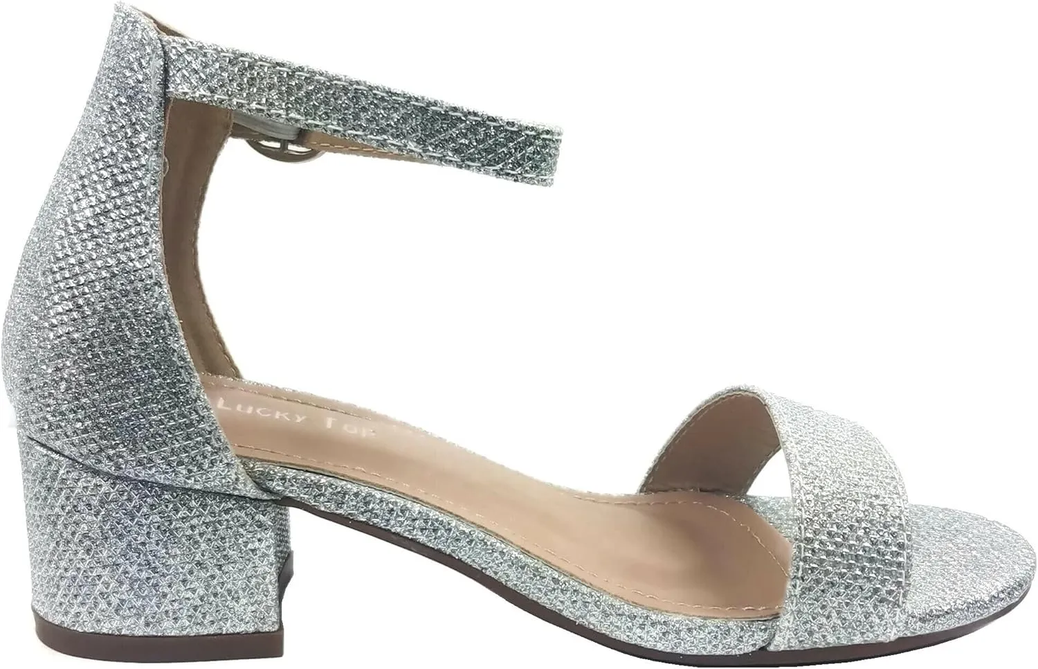 Lucky Top Girls Dress Sandal Low Heel Ankle Strap