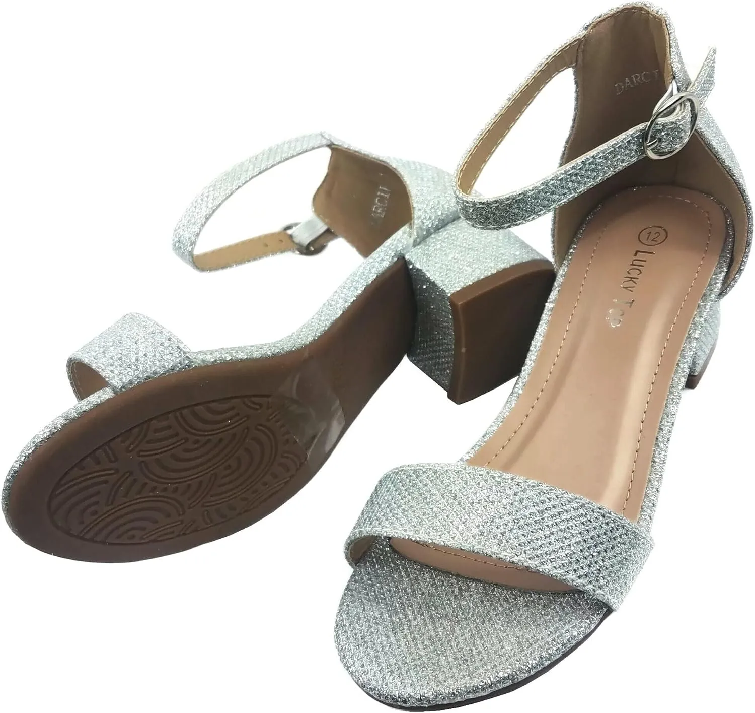 Lucky Top Girls Dress Sandal Low Heel Ankle Strap