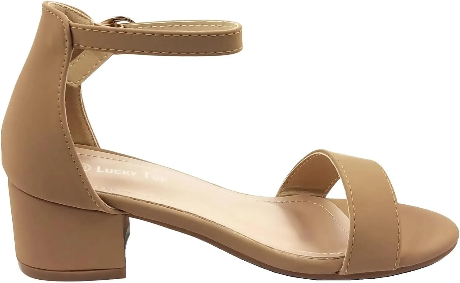 Lucky Top Girls Dress Sandal Low Heel Ankle Strap