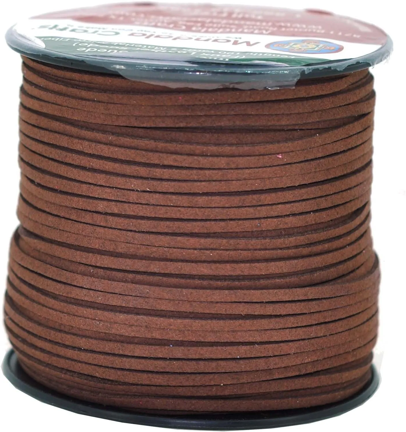 Mandala Crafts Faux Suede Cords Dark Brown Leather Cords for Jewelry Making - 2.65mm Leather Laces Leather Strips Flat Vegan Leather Strings for Dream Catchers Supplies