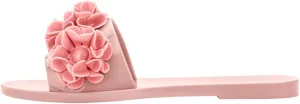 Melissa Babe Springtime Slides for Women - Feminine & Trendy Jelly Slides with Flower Applique, Dressy Summer Sandals for Women, Adult Jellies, Women's Jelly Shoes, Slip On Sandals