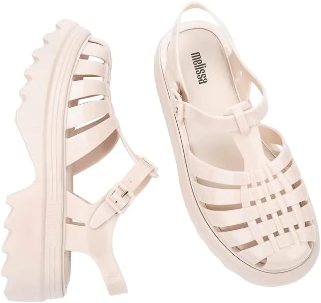 Melissa Possession Platform II Jelly Sandals for Women – Classic Fisherman-Style Chunky Platform with Adjustable Ankle Strap, Lightweight EVA Sole, and Non-Slip Traction