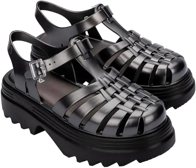 Melissa Possession Platform II Jelly Sandals for Women – Classic Fisherman-Style Chunky Platform with Adjustable Ankle Strap, Lightweight EVA Sole, and Non-Slip Traction