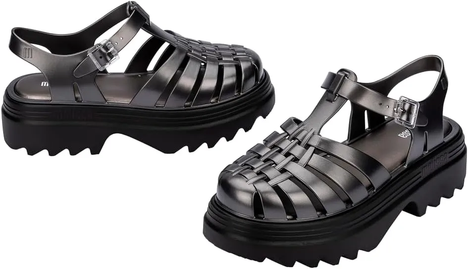Melissa Possession Platform II Jelly Sandals for Women – Classic Fisherman-Style Chunky Platform with Adjustable Ankle Strap, Lightweight EVA Sole, and Non-Slip Traction