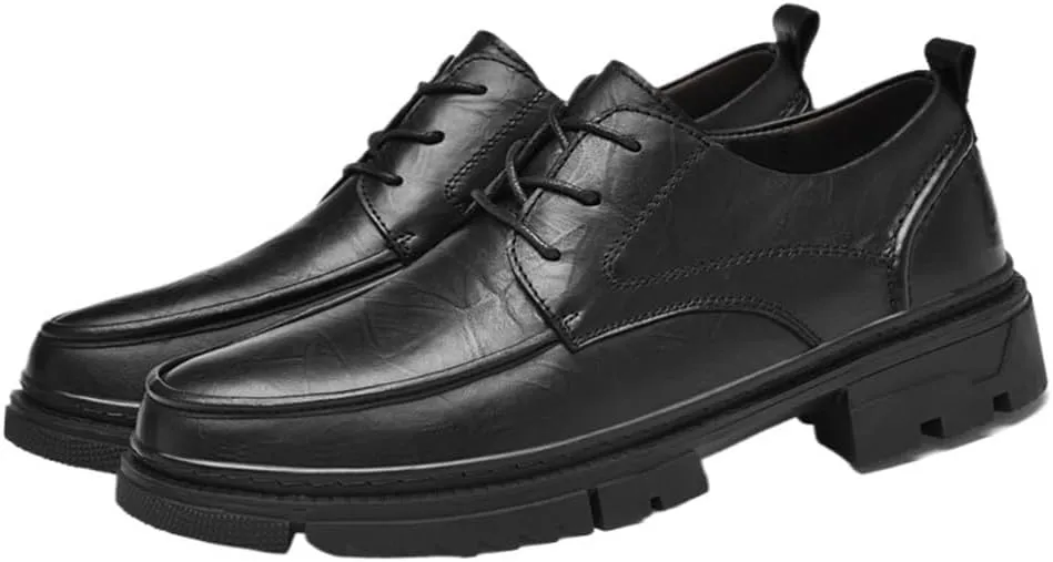 Men Dress Oxford Formal Shoes Vintage Lace Up Prom Brogue Calfskin Leather Wedding Low Top Shoe