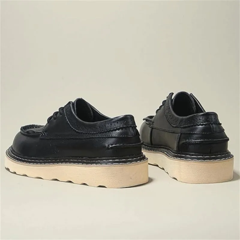 Men's Casual Vintage Tassel Design Shiny Lace-up Loafers Suitable for Weddings and Parties Low-top Oxford Shoes Versatile and Loose