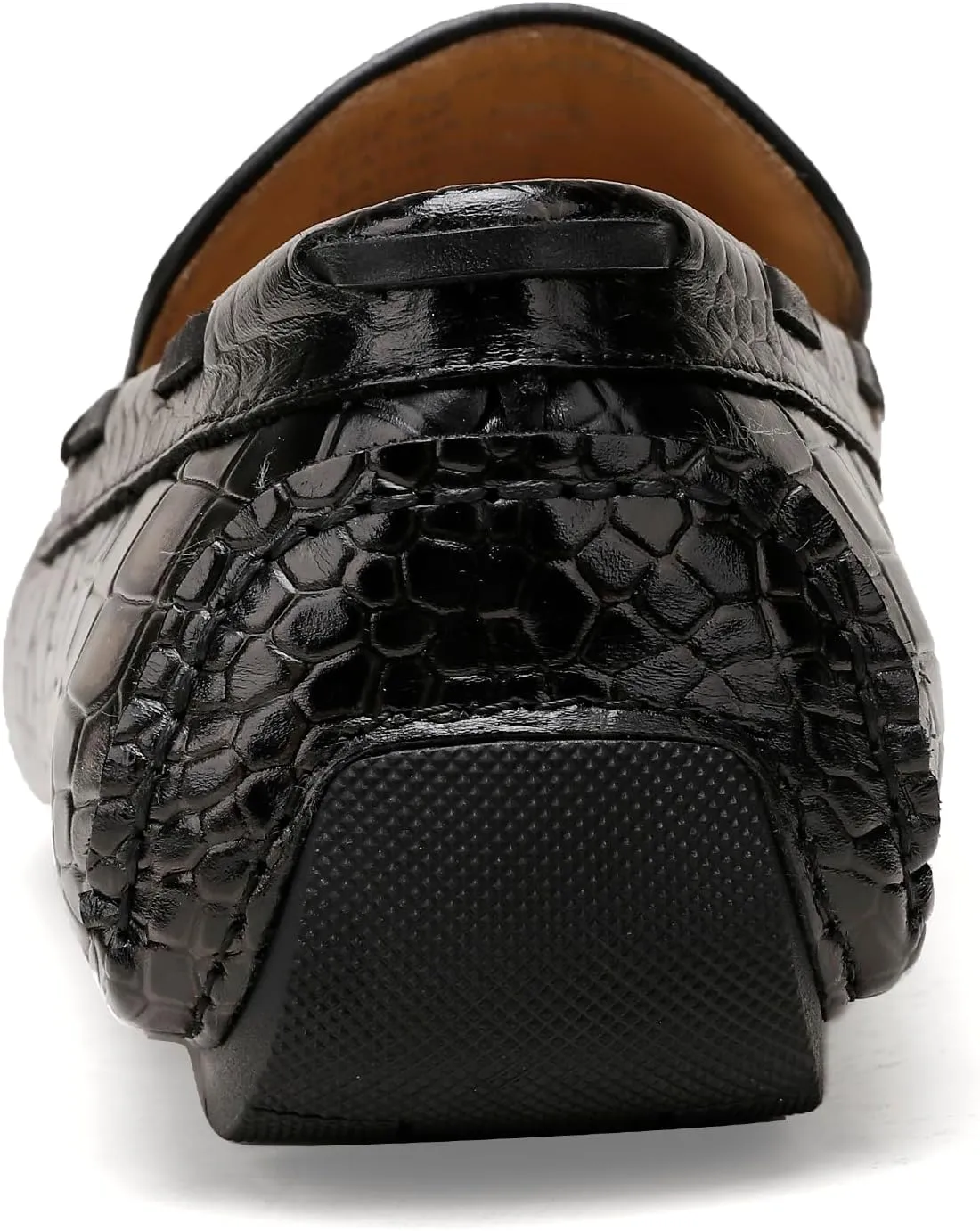 Men's Leather Penny Loafers, Casual Alligator Pattern Business Dress Shoes Slip on Driving Moccasins Loafer Shoes for Mens