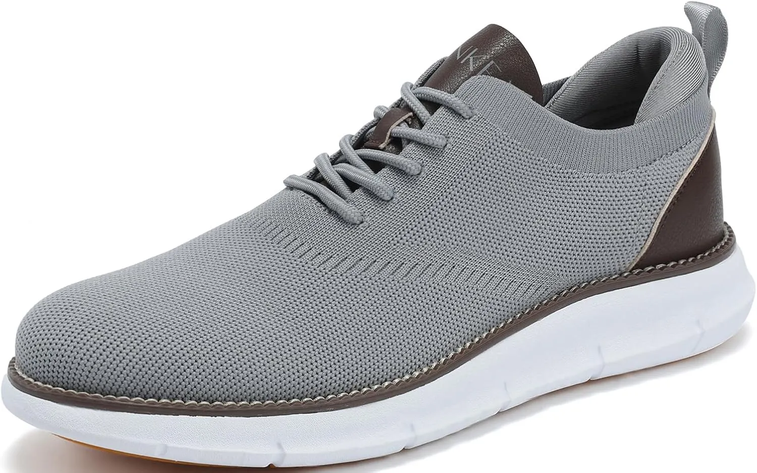 Men's Mesh Dress Shoes Casual Business Lace Up Oxford Sneakers Lightweight Breathable Walking Shoes Comfortable Thick Sole Tennis Footwear