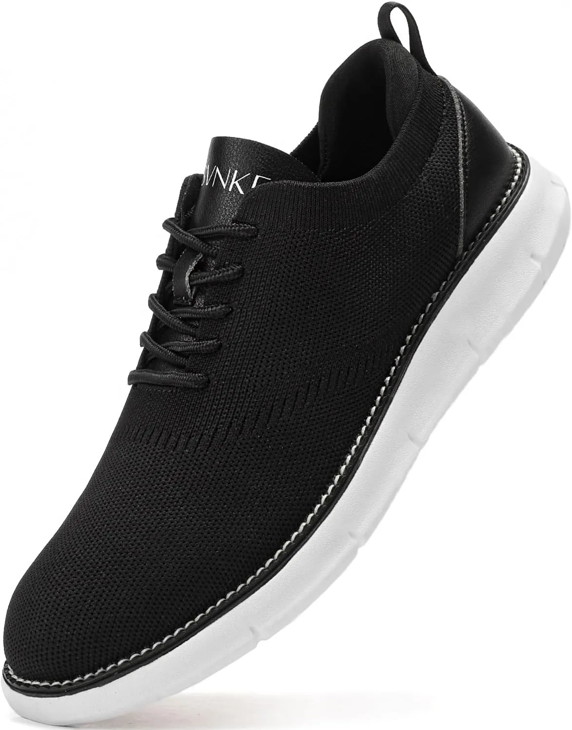 Men's Mesh Dress Shoes Casual Business Lace Up Oxford Sneakers Lightweight Breathable Walking Shoes Comfortable Thick Sole Tennis Footwear