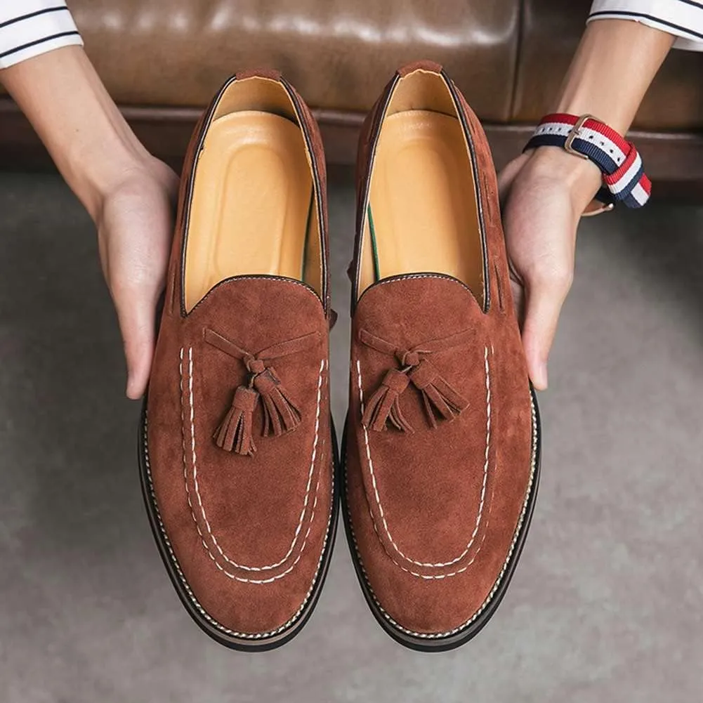 Men's Oxford Leather Dress Shoes Genuine Leather Shoes Comfort Loafers Dress Shoes