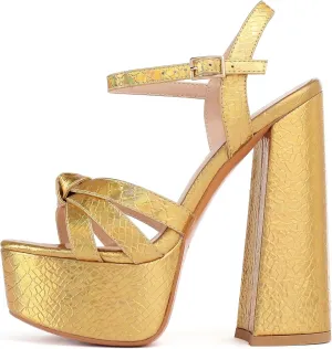 Mettesally Women's Chunky Platform Heels Heeled Sandals Open Toe Ankle Strap Sandals Summer Dress Shoes