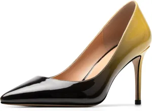 Mettesally Women's High Heel Pumps Pointed Closed Toe Bridal Wedding Party Sexy Pumps Basic Formal Dress Shoes