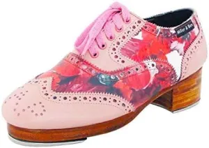 Miller & Ben Tap Shoes; Triple Threat; Baby Pink & Springtime Royal Professional Tap Shoes